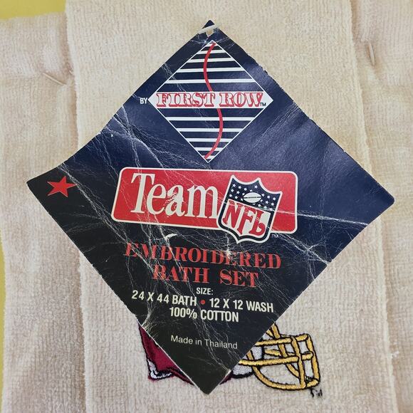 Washington Redskins Embroidered Bath Set 24X44 Towel 12X12 Washcloth 100% Cotton - Picture 8 of 12
